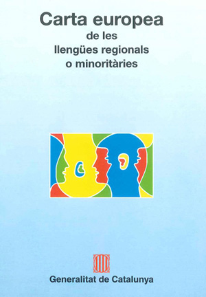 Imatge 3: Portada de la Carta europea de les llengües regionals o minoritàries (Generalitat de Catalunya)
